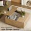 Table basse à plateau relevable 31,5 po avec base en bloc-1438687208