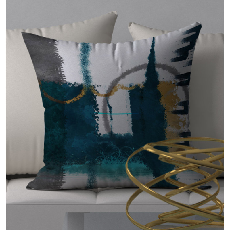 Housse de coussin décorative carrée Falling Joy, 24 po x 24 po