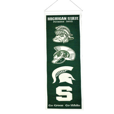 NCAA Double Sided 32'' H x 8'' W Wool Banner