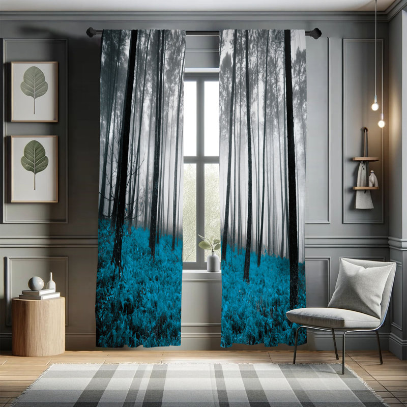George Oliver Curtains, 28" W x 63" L, Gray Pink