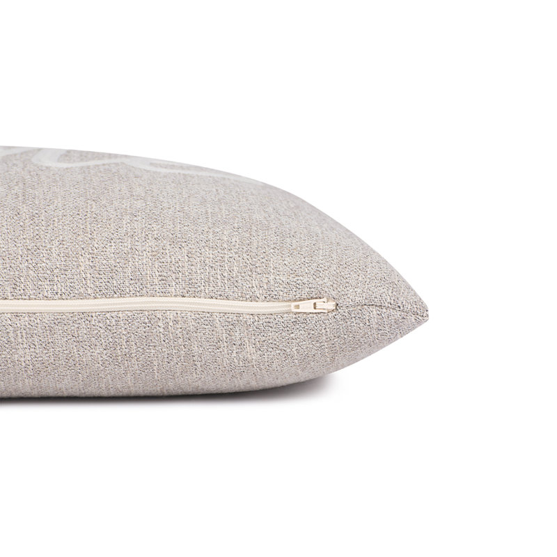 Beige Rectangular Throw Cushion Cover