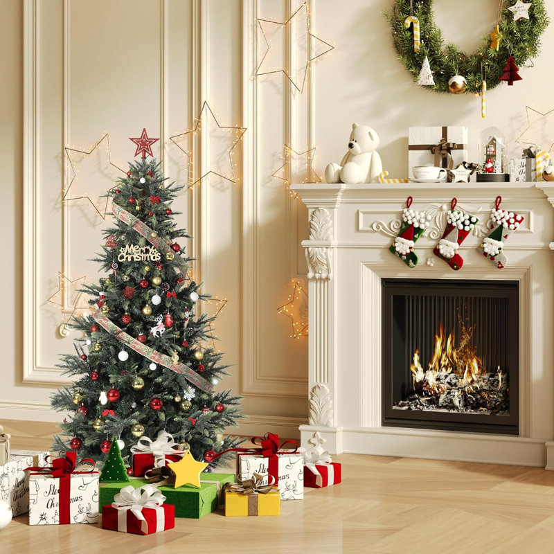 Lighted Artificial Christmas Tree, 4.5' H