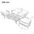 4-Piece Outdoor Sectional Set with sofa and two armchairs-1624587973