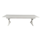Eternity Rectangular Solid Pine Farm Dining Table with Folding X-Style Legs