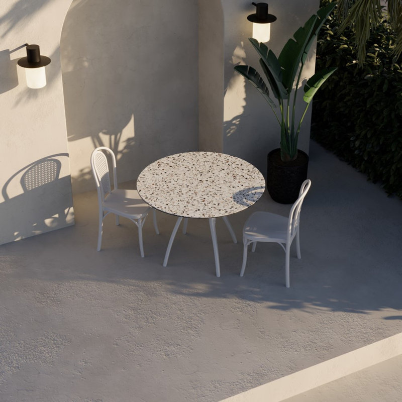 Tilia Ivy - L 77cm Round Table, Black Marble