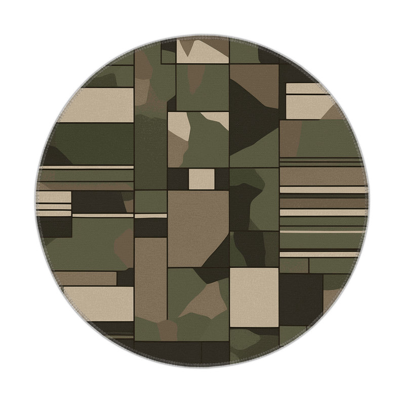 Sentry Path Indoor And Outdoor Area Rug, Round 5'