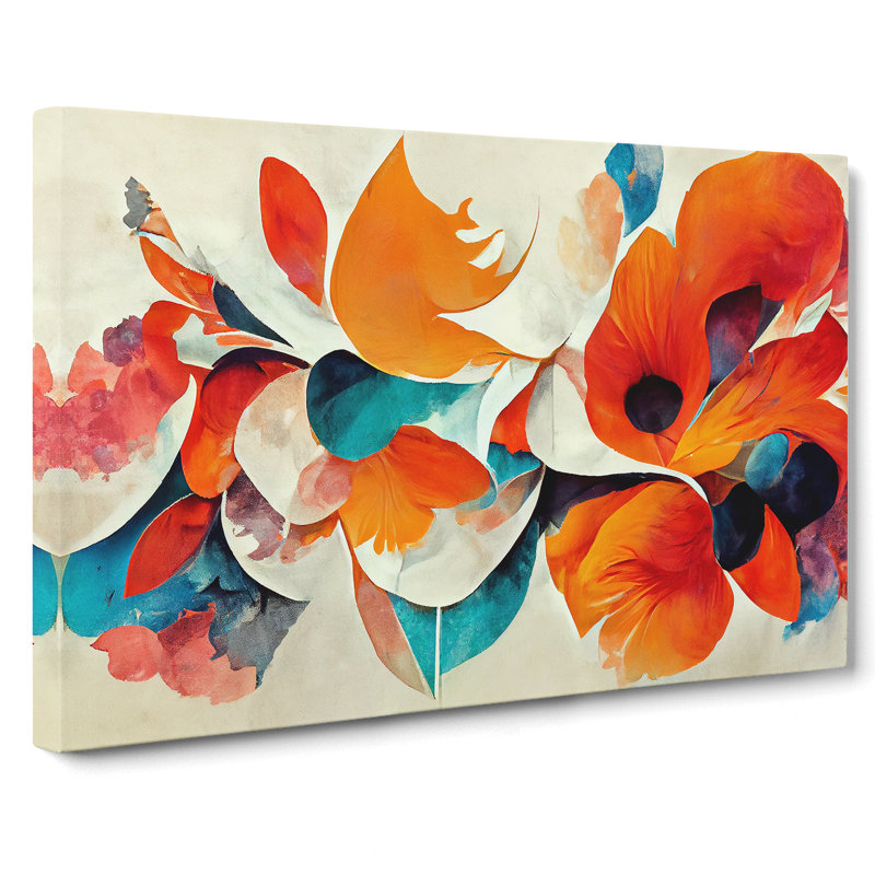 Modern Abstract Flowers Vol.8 - Wrapped Canvas, 35cm H x 50cm W x 3cm D