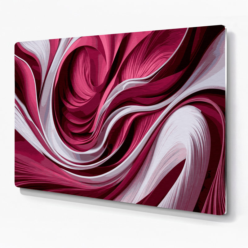 «Biomorphic Abstraction 70», art mural en métal rouge, H 11 po x l 14 po