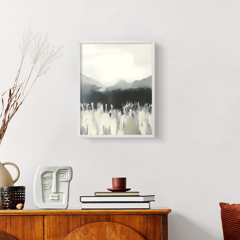 Paysages de la série LX III - reproduction encadrée de qualité supérieure - prête à être accrochée - aucun clou requis