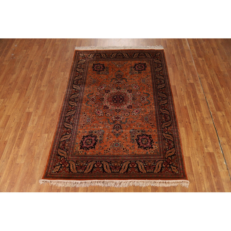 Tapis traditionnel 100% soie géométrique 5 x 7