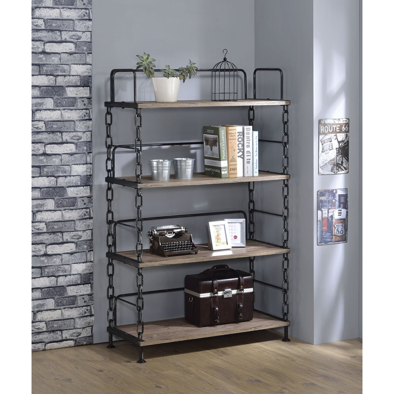 Étagère à livres en métal H 48 po x l 59 po Saraland, H 59 po x l 48 po x P 16 po
