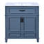 Meuble-lavabo de 30 po avec lavabo en céramique et bois massif - Style rétro, nombreuses options de rangement