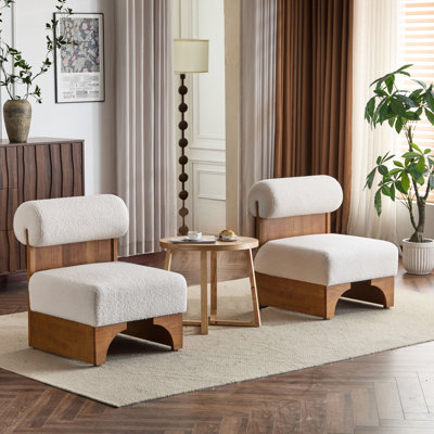 Méridienne moderne en bois massif avec revêtement à la mode Boucle, roulée pour la chambre à coucher, tissu ergonomique avec cadre de salon, pièce