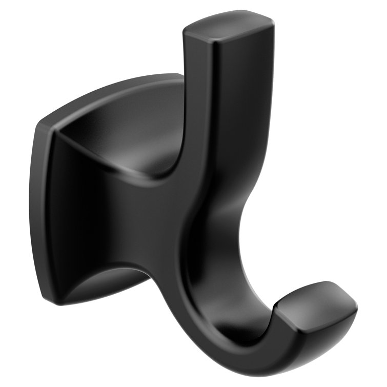 Moen Voss Matte Black Double Robe Hook | Wayfair