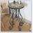 Round Ceramic Outdoor Side Table,Colorful+Black