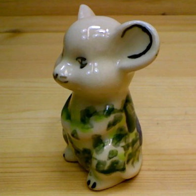 Figurine de souris 3" en céramique pour la finition