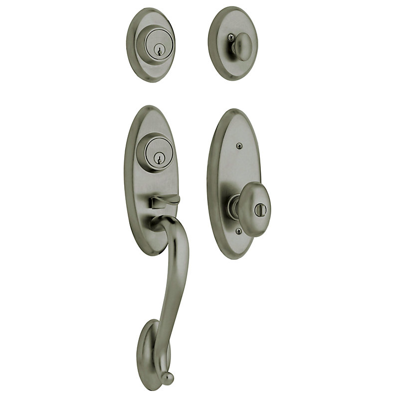 Landon Handleset with Single Cylinder Deadbolt and Door Knob and Rosette, Keyed Different, Oil Rubbed Bronze, Yes