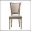 Ensemble de 2 chaises d'appoint rembourrées beige et gris récupéré