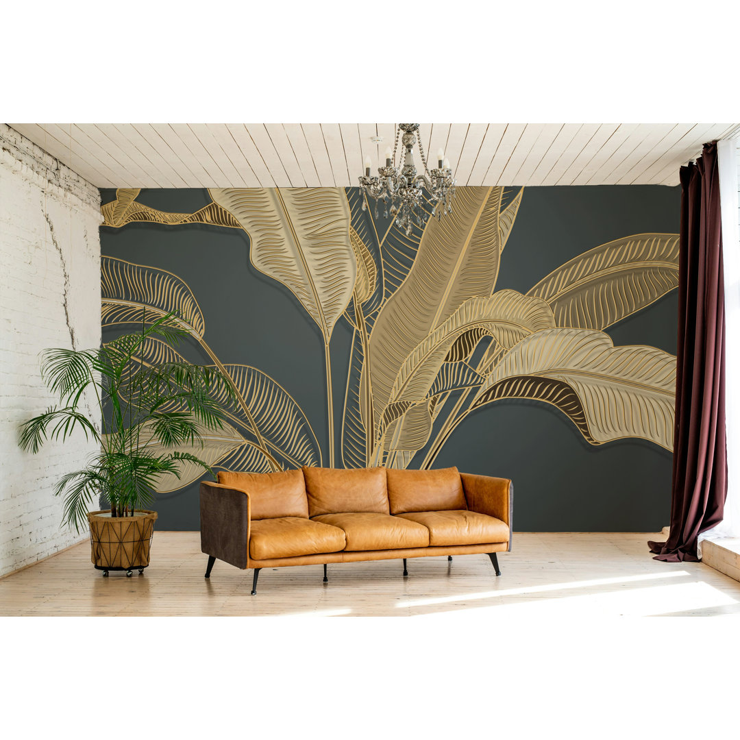 Big Autumn Leaves Modern Design Removable Wallpaper GK Wall Design 