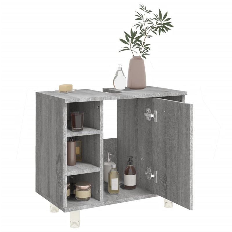 Avrom 60cm Bathroom Vanity Base Only, Grey Sonoma