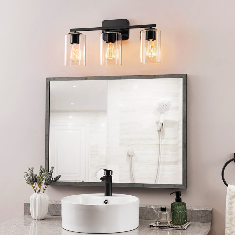 Éclairage pour meuble-lavabo 3 lumières Gualtieri, Noir