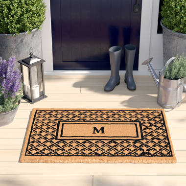 Stephengould Monogrammed 48 in. x 30 in. Outdoor Door Mat Charlton Home Letter: C