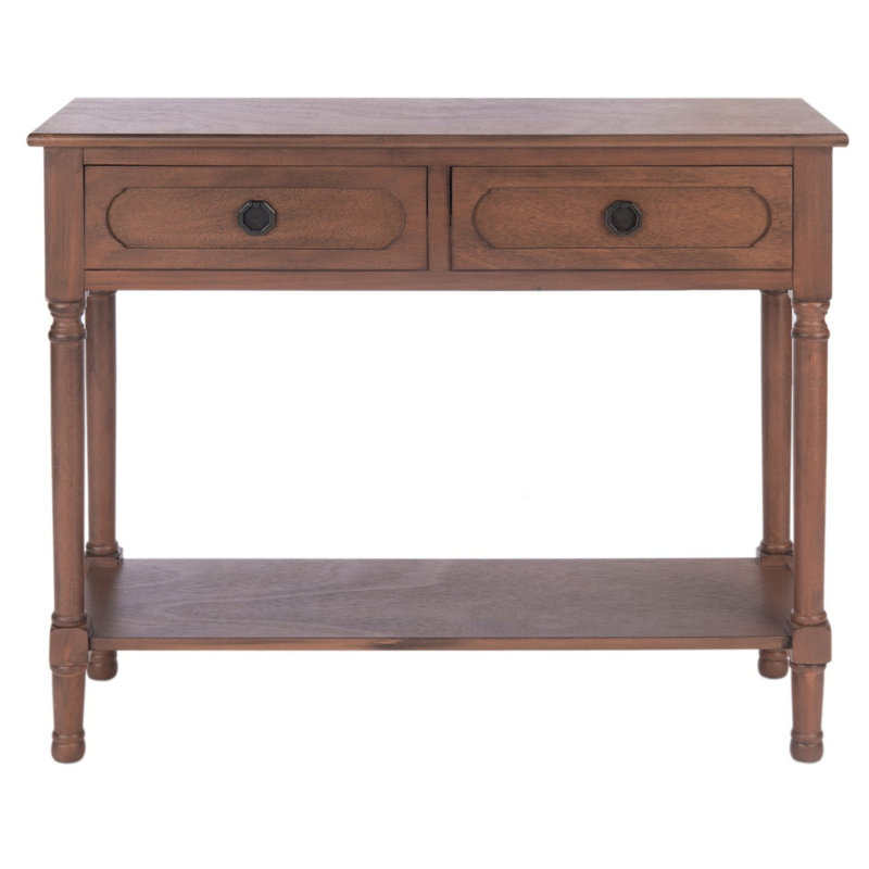 Stylish Padula 35.5'' Console Table – Rustic Accent Table with Neutral Tone for Living Room, Office, Brown