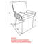 Ensemble de 2 chaises d'appoint modernes en similicuir et métal-8685962