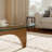 Triangular Abstract Coffee Table Tempered Glass Accent Table For Living Rooms