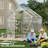 6x4 FT Walk-in Polycarbonate Greenhouse, Aluminum Frame, Sliding Door, Roof Vent, Outdoor Garden Shed-125296670-125296675