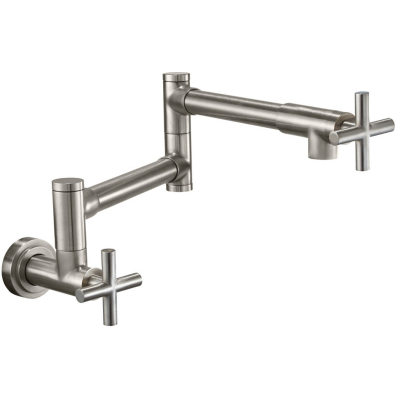 Corsano Kitchen Faucet, Polished Nickel, 65 Series Cross Handle