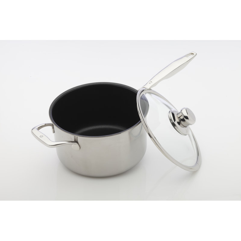 Swiss Diamond Prestige Saucepan with Lid, 3.9 Qt