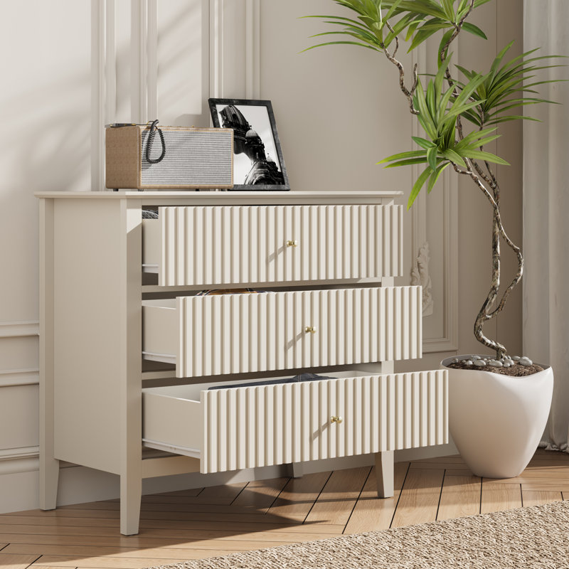 3 Drawer, Beige