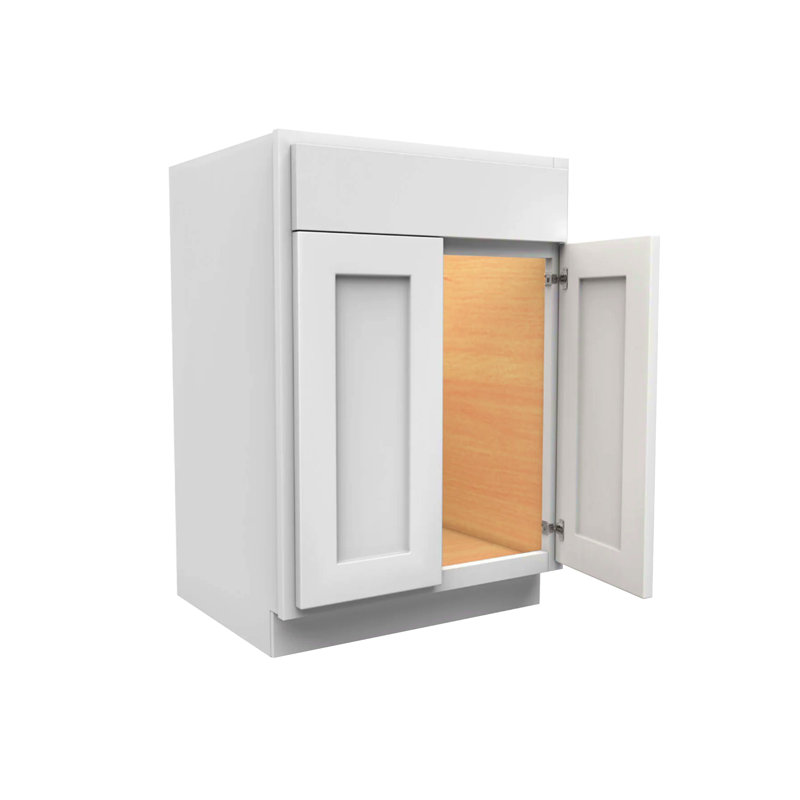 Armoire pour lavabo prête à expédier, 27", Blanc quartiers chics