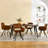 Corso Adelene Elegant 5-Piece Dining Table Set for 4,  Modern Rectangular Dining Table with 4 Swivel Upholstered Chairs for Dining Room-707073735-704690194