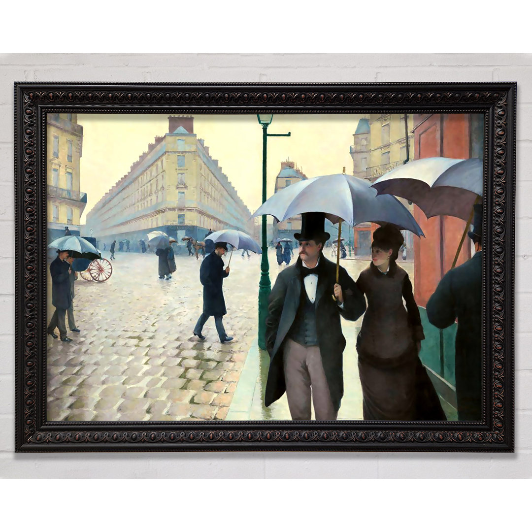 Gustave Caillebotte Pariser Straße an einem regnerischen Tag - Einzelbildrahmen Kunstdrucke