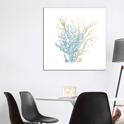 Coral Cove Blue III 1 Piece Wrapped Canvas Painting