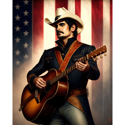 «Country Music Brad Paisley» par Stephen Chambers - photographie sur toile tendue
