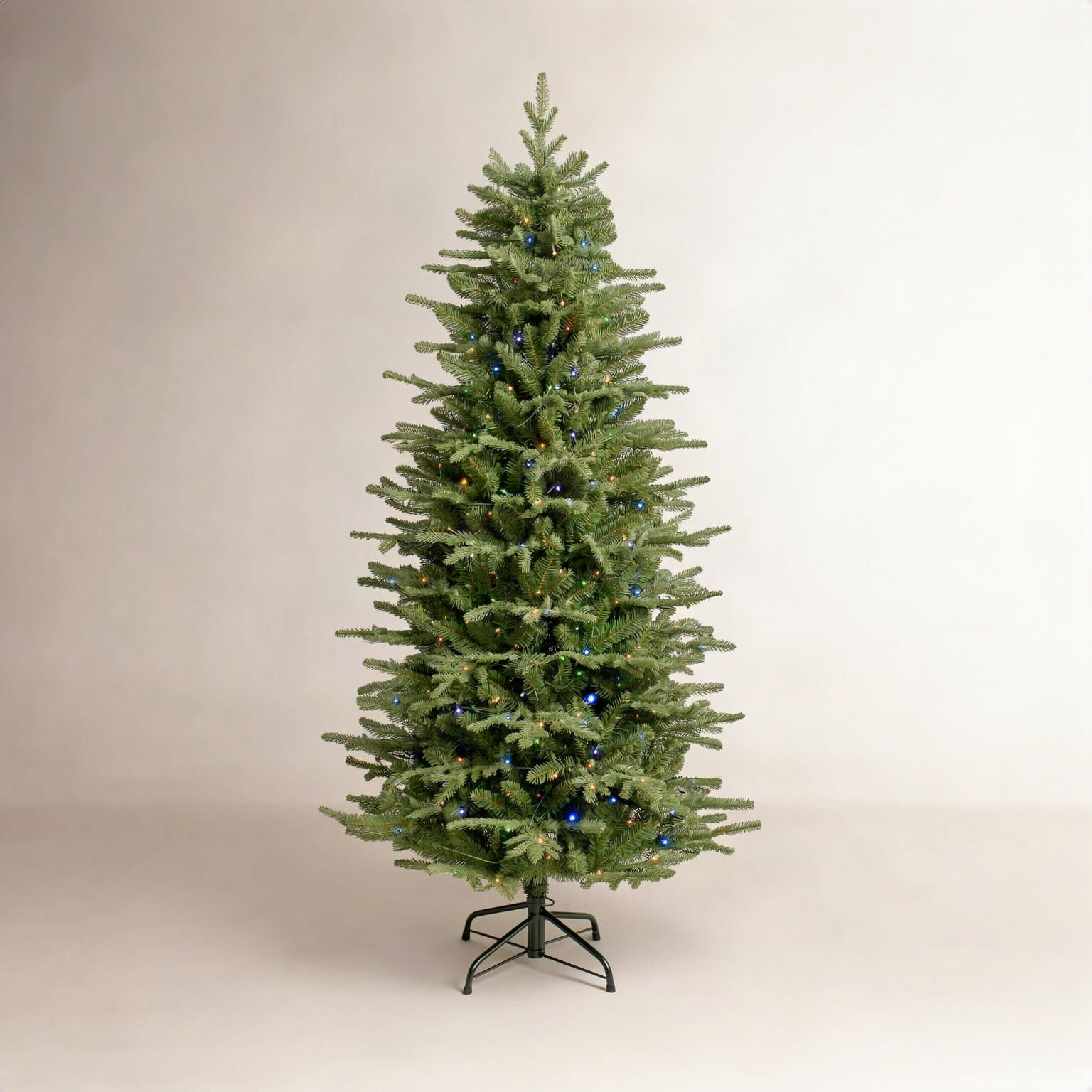 Slim Pre-Lit Fir Christmas Tree, 6' H