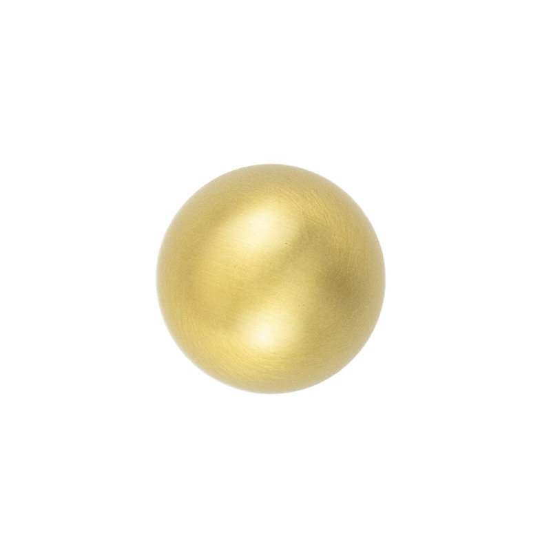 Fuller Collection Round Knob - 1 " Diameter Cabinet Knob - Traditional Hardware for Drawers & Cabinets, Brushed Golden Brass