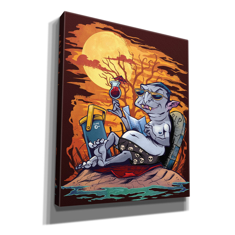 Dura Halloween à la plage Dracula, H 24 po x l 20 po x P 0,75 po