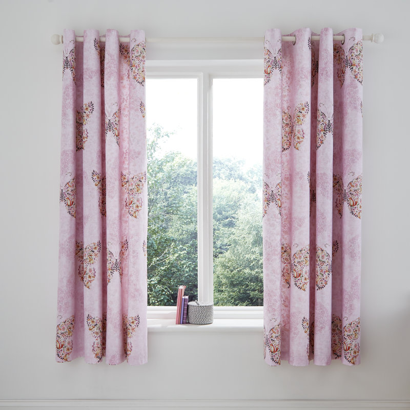Enchanted Butterfly Two Panel Curtains