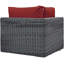 Canapé d'angle extérieur en rotin Sunbrella-40082620