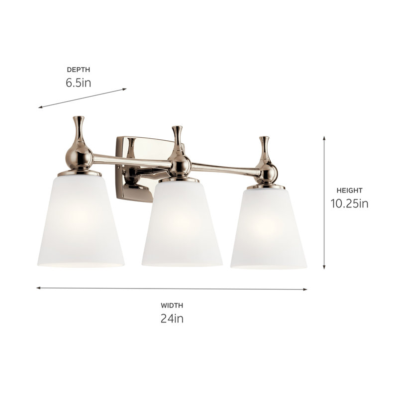 Cosabella 3 - Light Vanity Light, Polished Nickel