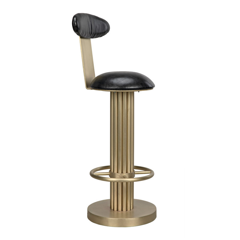 Sedes Swivel Upholstered Stool with Metal Frame, Bar Stool (43” Seat Height)