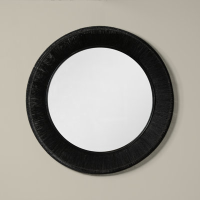 Collins Jute Twisted Mirror in Black