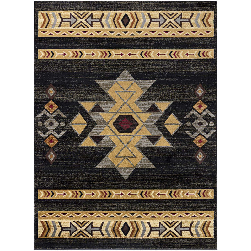 Southwest Area Rug, Stain Resistant Area Rug, Accent Rug, Rectangle 7'10" x 10'3"