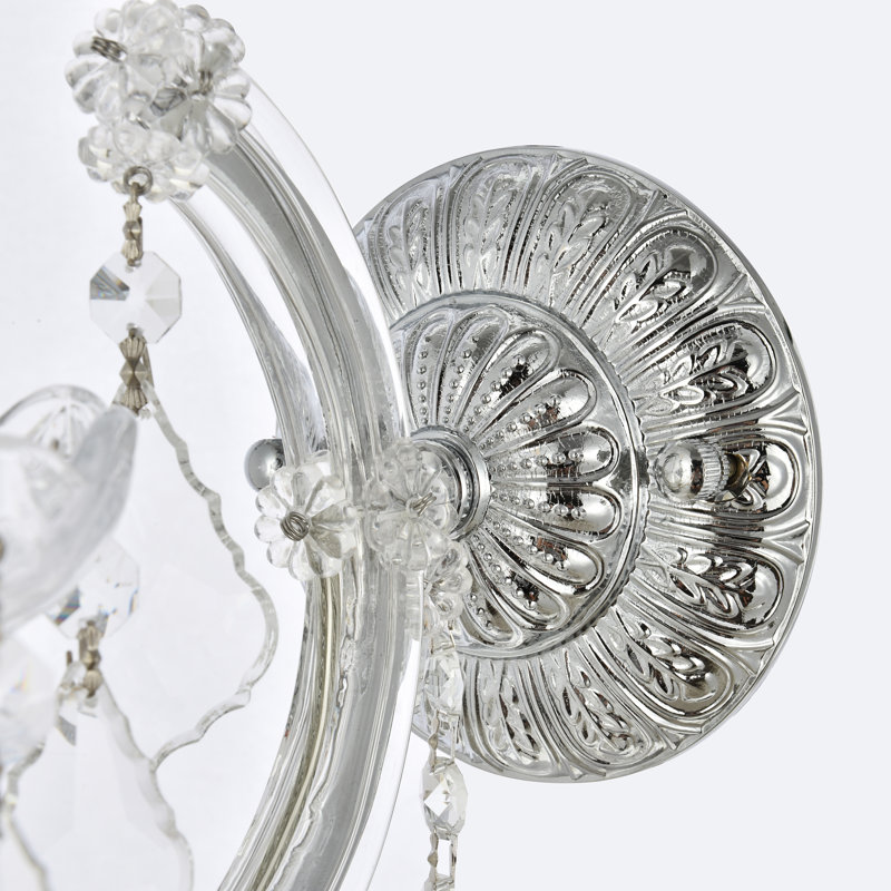 Stockard Wall Sconces, Royal Cut, Crystal Clear, Chrome