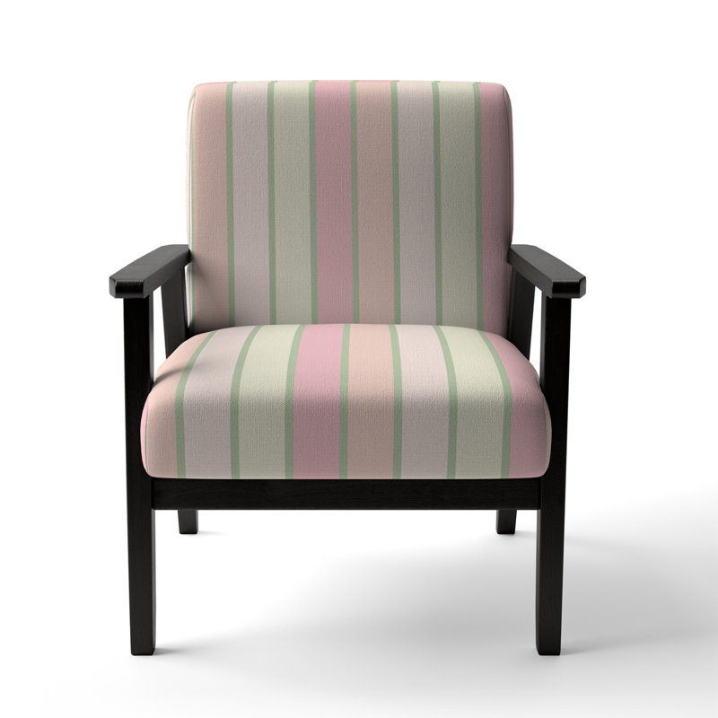 Chaise à accoudoirs rembourrée multicolore