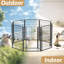 Rust - parc pour animaux de compagnie - 8 panneaux, enclos d'exercice pour chien de H 40,28 po avec fiche de protection de plancher, pour utilisation intérieure et extérieure